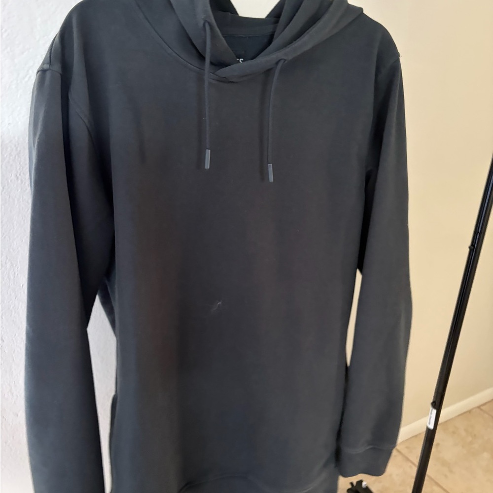Men's Black Hooded Sweatshirt - Classic Pullover